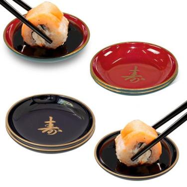 Imagem de Kit C/ 6 Molheira Redonda Japonesas para Shoyu ou Molhos - AC