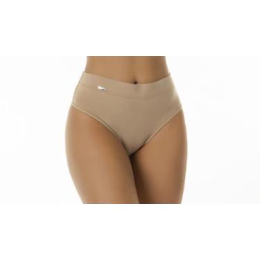 Imagem de  Kit 15 Calcinha Modeladora Cós Alto Cintura Alta Microfibra Lisa Ling