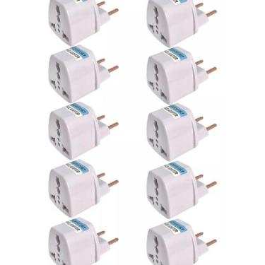 Imagem de Adaptador Tomada Universal Padrão Europeu  kit 10 unidades - Leon
