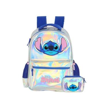 Imagem de Kit Escolar Lilo Stitch 3D Mochila Costas + Estojo Box 681 - Luxcel