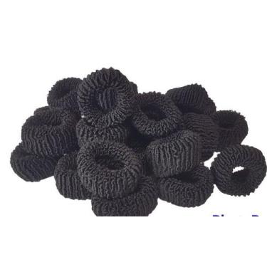 Imagem de 24 xuxão preto amarador de cabelo elastico de cabelo grande - Bijuteri