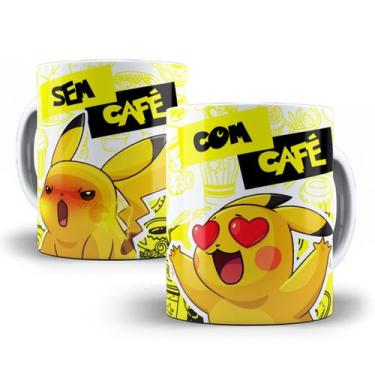 Imagem de Caneca Pikachu Pokémon Com Café Sem Café Porcelana - Tio da Caneca