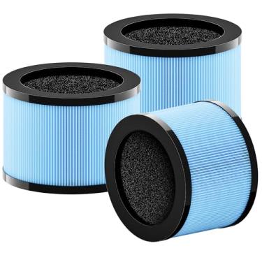 Imagem de Improvedhand Filtro de substituição MK01 MK06 para purificador de ar TZ-K1, DH-JH01, filtragem 4 em 1, versão padrão, azul, pacote com 3