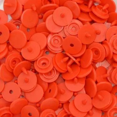 Imagem de Botão de Pressão Redondo Plástico Ritas 10mm - 50 Unidades, LARANJA