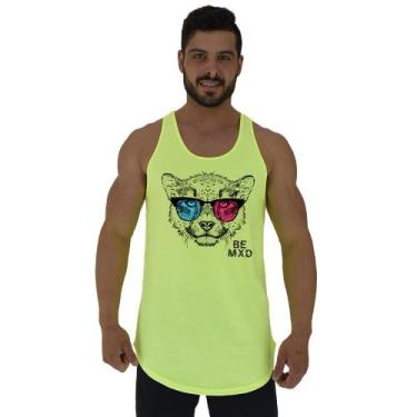 Imagem de Regata Longline Estampada Masculina MXD Conceito Leopardo de Óculos, E