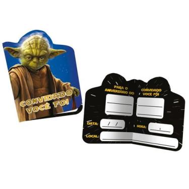 Imagem de Convite de Aniversário Star Wars Clássico - 8 unidades - Regina Festas