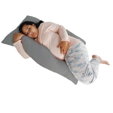 Imagem de Travesseiro Gigante Happy Line 120 X 70 cm, Cinza