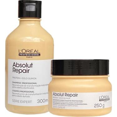 Imagem de Kit Loreal Absolut Repair Gold Quinoa Shampoo e Máscara - L'Oréal Prof