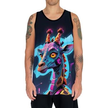 Imagem de Camiseta Regata Tshirt Animais Cyberpunk Girafas Savana 1 - Enjoy Shop
