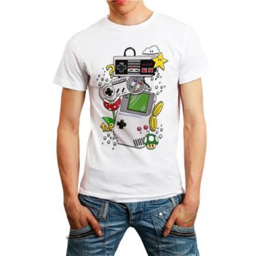Imagem de Camiseta Masculina Branca Nintendo Game Boy Master System - DESIGN CAM