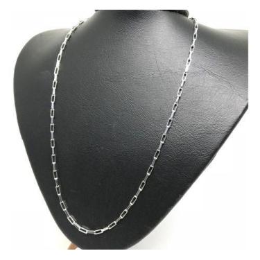Imagem de Corrente + Pulseira Masculino Cadeado 60cm Prata 925 - Michester, Prat