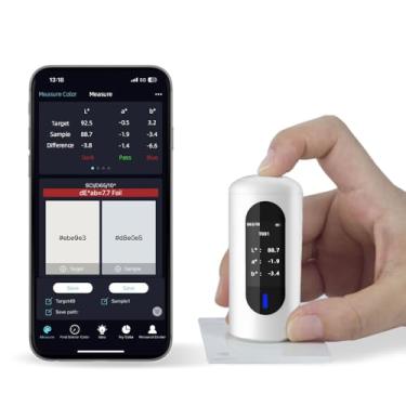 Imagem de Vinckolor mini colorímetro, para capturar, combinar, comparar, salvar, medir valores de tinta e cores digitais instantaneamente, analisador de cores com diâmetro de 4 mm