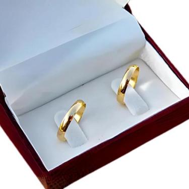 Imagem de Alianças de Ouro 18k Casamento 3mm 3g + Anel de Noivado - Sheju Joias,