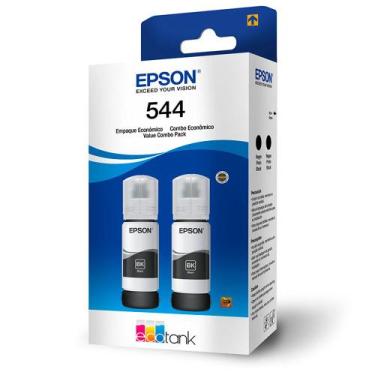 Imagem de Kit 2 Tintas T544 Para L3250 L3110 L3210 L3150 L5190 Original Preto