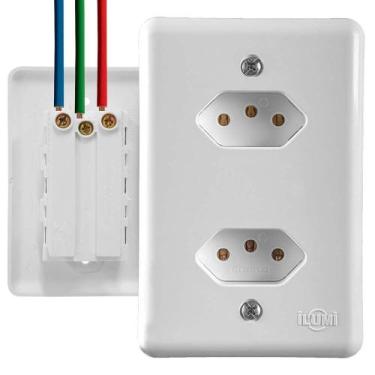 Imagem de Conjunto 2 Tomadas 2P+T 20A 250V Separadas Monobloco Stylus Ilumi