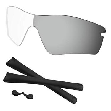 Imagem de Predrox Lentes de radar fotocromáticas HD para cinza e kits de borracha de substituição para óculos de sol Oakley