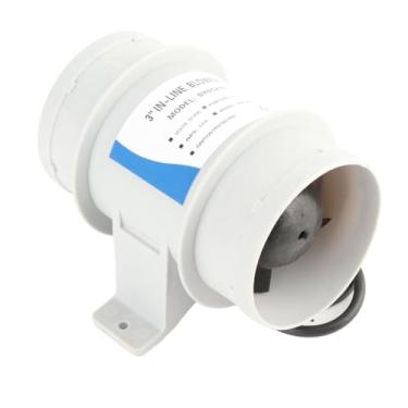 Imagem de Ventilador em linha de 3 polegadas, ventilador de barco em linha Ventilador de 12v silencioso Ventilador de duto em linha de 3 polegadas Ventilador de ar de exaustão para iates,