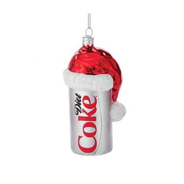 Imagem de Kurt Adler Enfeite de Vidro de Coca-Cola com Chapéu de Papai Noel, 11,4 cm