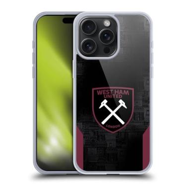 Imagem de Head Case Designs Capa de gel macio oficialmente licenciada pelo West Ham United FC Away 2024/25 Crest Kit compatível com Apple iPhone 15 Pro Max