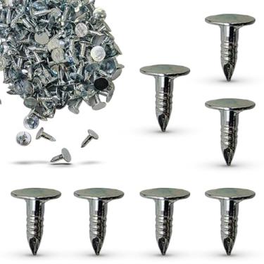 Imagem de One Stop Outdoor Pacote com 100 Pregos de Feltro de Aço para Telhados de 1/2", Pinos de Feltro para Telhados Adequados para Telhados de Galpão, Placas de Ardósia de Feltro para TelTamanho Único,Prata