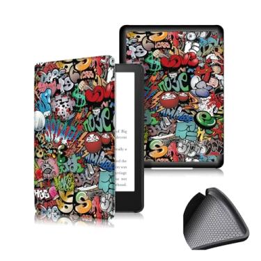 Imagem de GUKSRASO Capa para 7" Kindle Paperwhite 12th Gen 2024 e Kindle Colorsoft Signature Edition, PU e TPU Soft Traseiro Tampa Protetora para com Despertar/sono Automático