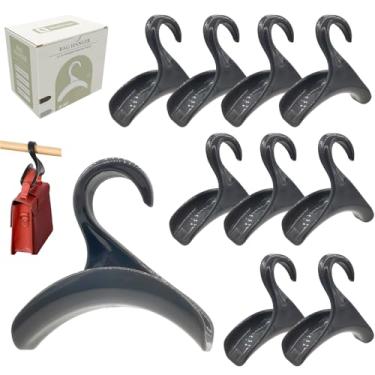 Imagem de SEEBRIDER Cabide de bolsa, suporte de bolsa para armário cinza gancho de mochila para organizador, bolsas de armazenamento, bolsas de mão, mochilas (pacote com 10)
