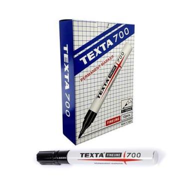Imagem de Kit 12 Canetas Texta 700 Cirúrgica Marcador Pele - Preta