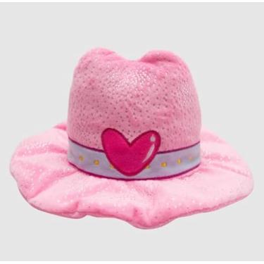 Imagem de SNUG AROOZ Snugarooz Brinquedo de pelúcia Save A Horse com patch de reparo - Brinquedo para cachorro ecológico, macio e durável - Design de chapéu de cowboy rosa para brincar, buscar e aconchegar