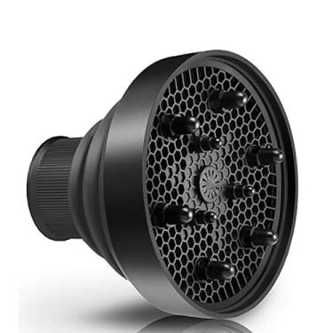 Imagem de Secador de cabelo dobrável, difusor, acessório para salão de beleza, secador iônico, secagem rápida, portátil, viagem, dobrável, leve, silicone, difusor type5
