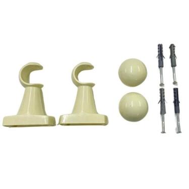 Imagem de Suporte Para Cortina Varão Simples Par Com Ponteira Reforçado 28mm - A
