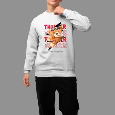 Imagem de Moletom Gola Careca Basico Masculino Casual Confortável Tecido Macio T