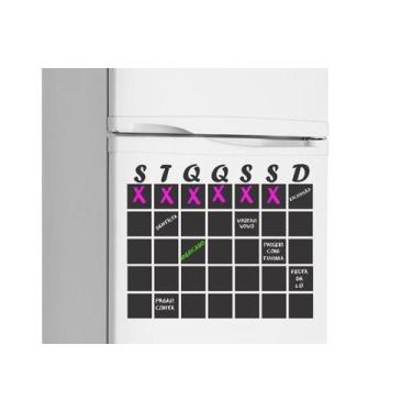 Imagem de Adesivo Decorativo de Parede Lousa Calendário escreva com Giz - Gaudes