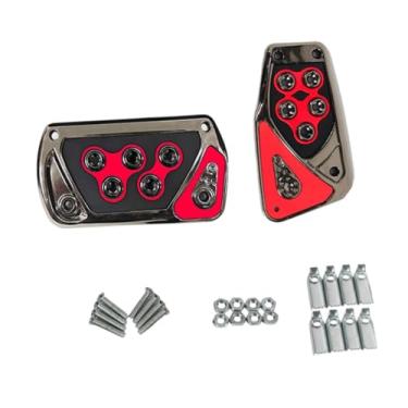 Imagem de JicSuXi Pedal de carro 2x Capas de freio Capas de reparo Reparação Parte automotiva Profissional Veículo Acessórios para interiores do carro Universal Anti, Equipamento Automático Vermelho
