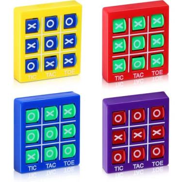 Imagem de Mini jogo de tabuleiro Lewtemi Tic Tac Toe Travel 4 unidades para cria