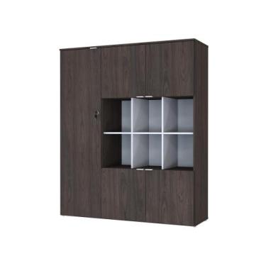 Imagem de Armário Alto C/Nichos e 05 Portas 161,5x135x42cm - Compace, Terracota 