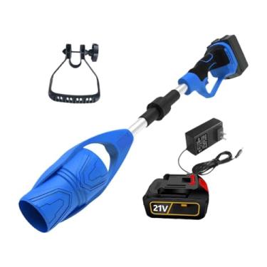 Imagem de WeiLaiKeQi Soprador de folhas elétrico sem fio, soprador de neve de nylon dobrável, limpador elétrico de folhas para casa, pátio, pátio ao ar livre, Azul