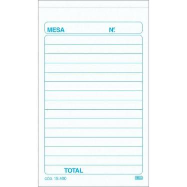 Imagem de Impresso Talão de Pedido Mesa 2 Vias 50 Folhas Carbono Pacote com 20 -