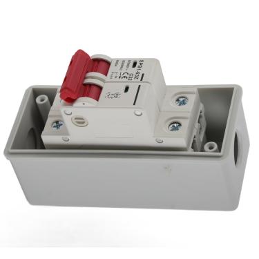 Imagem de Interruptor de desconexão solar fotovoltaico, isolador de circuito fotovoltaico, caixa de desconexão DC500V externa para uso externo de RVs domésticos (32A)