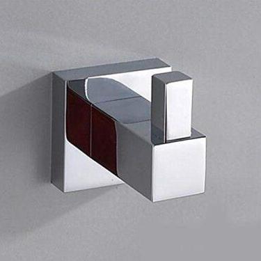 Imagem de Cabide Simples Cromado Metal Inox Cabideiro Rosto Gancho - Fine Metais