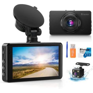 Imagem de Câmera frontal e traseira para carro Dash Cam Biuone 1080P FHD 32GB