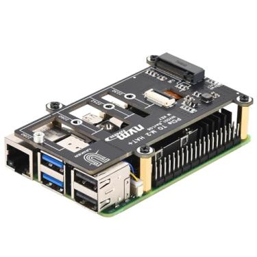 Imagem de iUniker Placa periférica PCIe M.2 HAT+ para Raspberry Pi 5, NVMe SSD PIP PCIe com conjuntos de parafusos extras para SSD NVMe 2280/2260/2242/2230