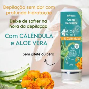 Imagem de Creme Depila Sem Dor Axila Virilha Pernas Calêndula e Aloe Vera - Lucy