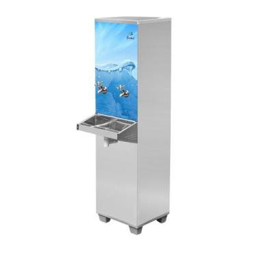 Imagem de Bebedouro De Água 25 Litros Coluna Adesivado Ra025 Frisbel, 220V, Inox