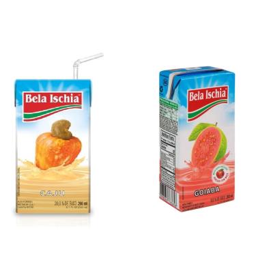 Imagem de Suco pronto Goiaba e caju Bela ishia 200ml- 20 unidades
