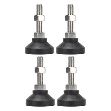 Imagem de 4pcs Nivelamento Parafuso Perna M12thread Pés Niveladores Ajustáveis ​​22lb Capacidade Ajuste de de 50 Mm Diâmetro Redondo de Nylon Preto 50mm para Gabinete
