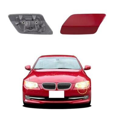 Imagem de Goholy Capa de arruela de farol de para-choque dianteiro de carro compatível com BMW 328i 3351 335lS Coupe Convertible 2011-2013 Tampa de bicos de arruela de farol 61677253393 61677253394 Capa de