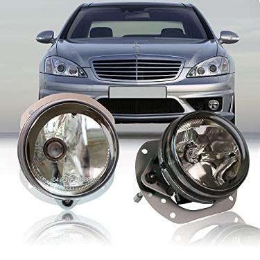 Imagem de Faróis de neblina para Mercedes Benz 2007-2013 (W204 C250 C300 C350 C63) C209 CLK350 CLK55 CLK63 W216 CL550 CL600 CL63 CL65 W164 ML320 ML4 ML4 50 ML55 Lâmpadas de neblina 50 ML63 ALL FOR AMG, 1 par de lentes transparentes TUZILLA