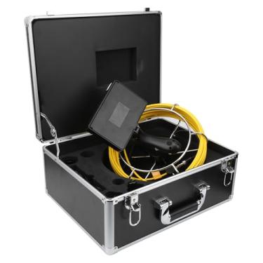 Imagem de Industrial Pipe Sewer Inspection Camera IP68 Waterproof 5in Video Camera Com 8 LED Light Sun Visor e Caixa De Armazenamento para Homeowners e Pipe Repairers (Domary975ycoaxqn-11)