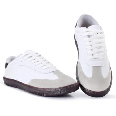 Imagem de Tenis Feminino Samba Casual Mulher Fashion Blogueira Presente (BRANCO PRETO, BR, Adulto, Numérico, 40)