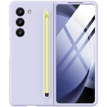 Imagem de Capa protetora à prova de choque para Samsung Galaxy Z Fold 5 com caneta S Pen e protetor de tela integrado, compatível com carregamento sem fio MagSafe, capa protetora à prova de choque para Samsung